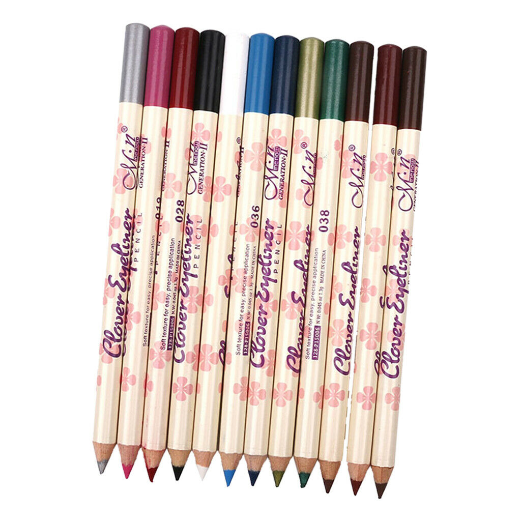 12pcs/Kit 12 Colors Professional Eyeliner Makeup Waterproof Eye Liner Pencil