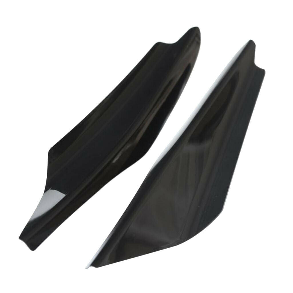 Carbon Fiber Car Front Bumper Fin Body Splitter Fins Trim Spoiler Lip Black
