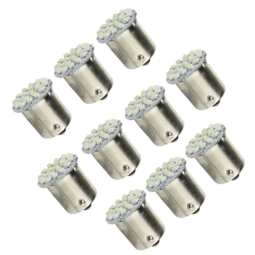 10x Super White 1156 1206 22SMD Brake Stop/Backup Reversing/Tail Light Lamps