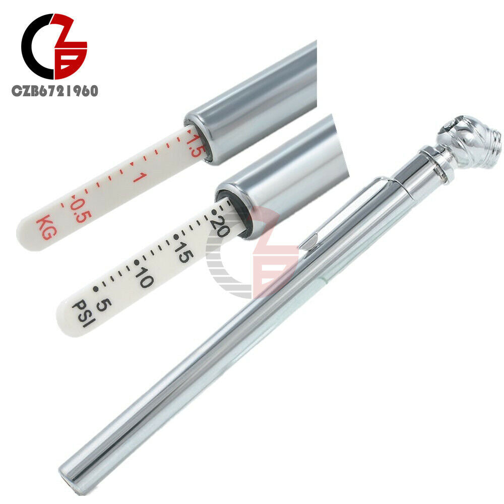 Auto Vehicle Test Meter Gauge Pen Mini Car Motor Tyre Tire Air Pressure 5-50PSI