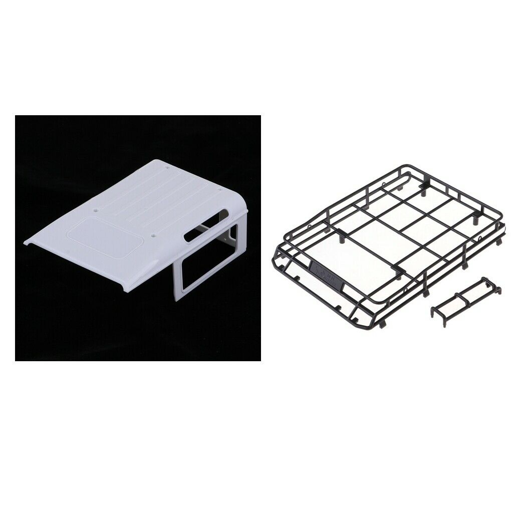 Plastic Car Roof with Luggage Rack Spare Parts Cover White for MN 90 D90 1/12 RC