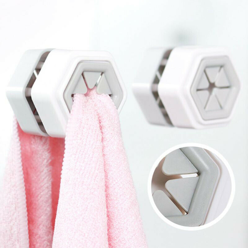 2pcs Towel Holder Kitchen Storage Hooks Sucker Wall Tool  Hanger Ra.l8