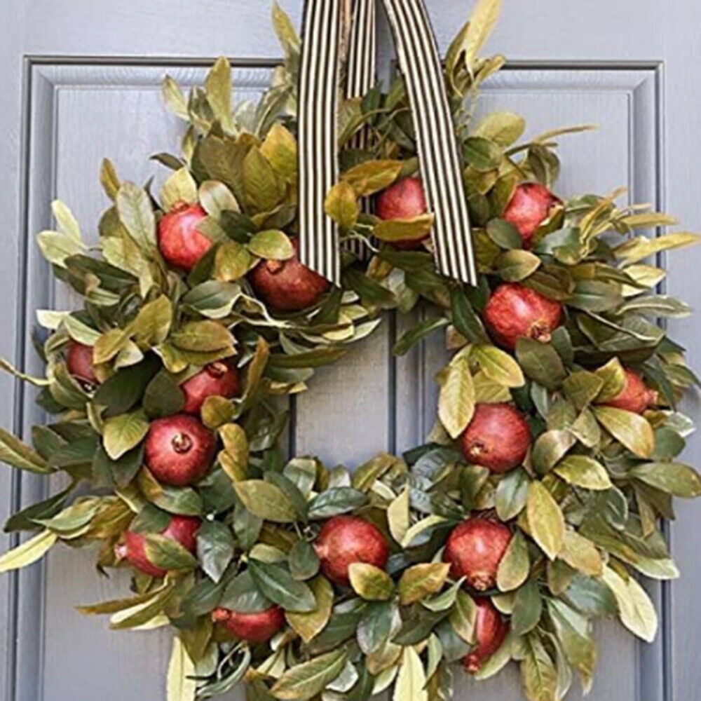 Fall Wreath Pomegranate Wreath Indoor Outdoor Home Decor Window Wall Decoration