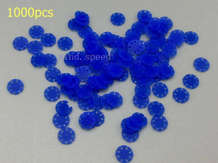 1000pc*Dental Endodontic Rotary Files count Safety Memo Disc Diagnostic SMD Blue
