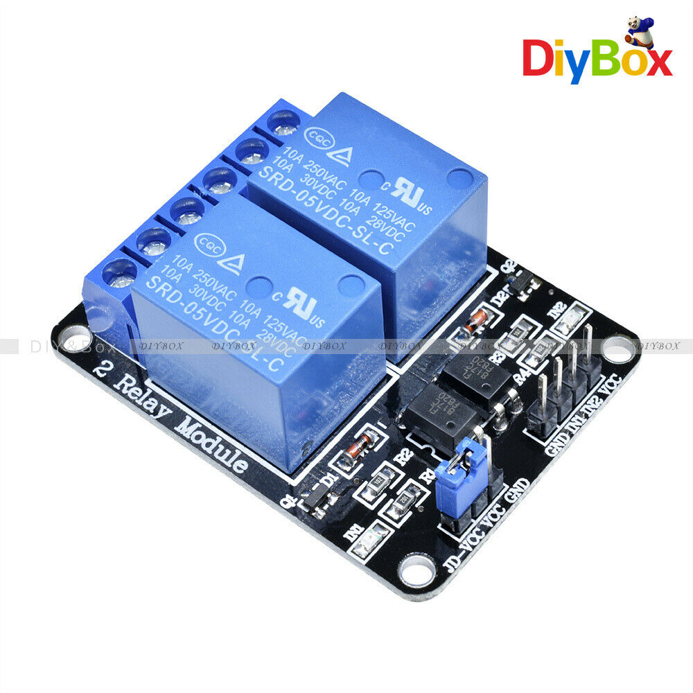 [5PCS] 5V 2 Channel Relay Module With optocoupler For PIC AVR DSP ARM Arduino