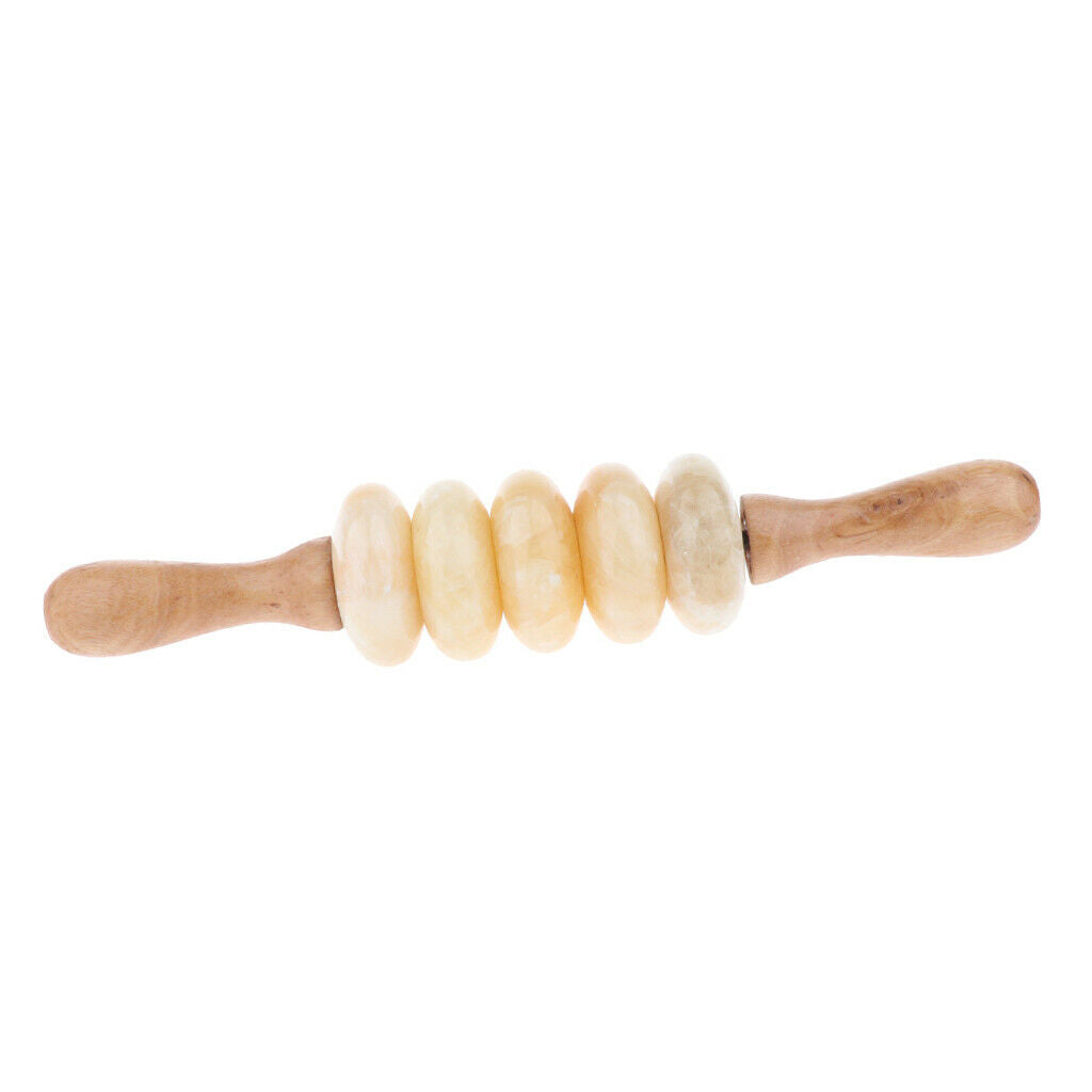 Jade Roller Massage Stick Wheel Handheld Full Body Release Myofascial Tool