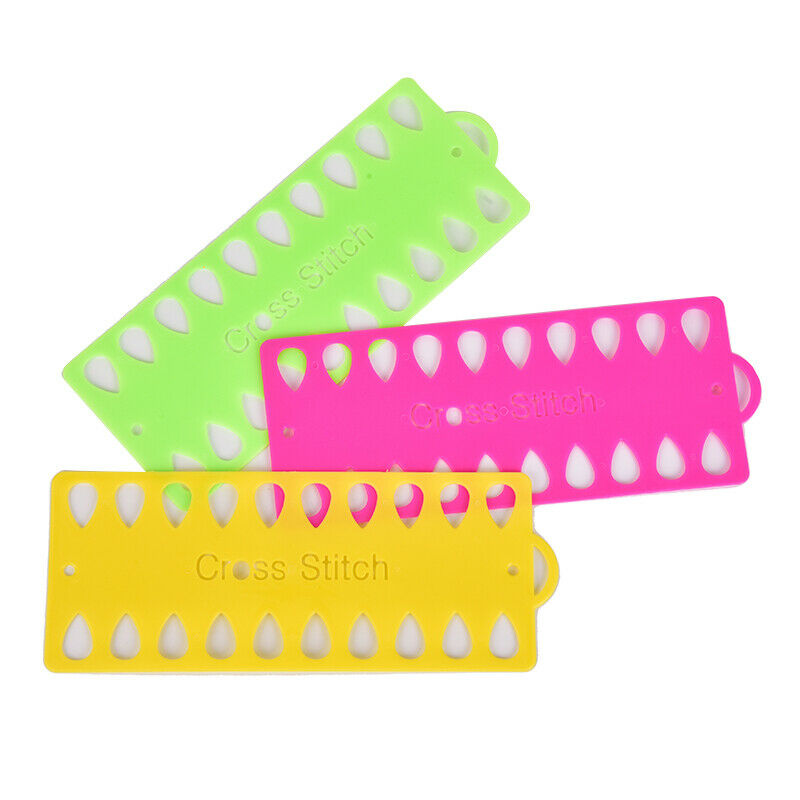 2pcs Plastic Cross Stitch Row Line Board Embroidery Floss Thread Yarn Organiz Qx