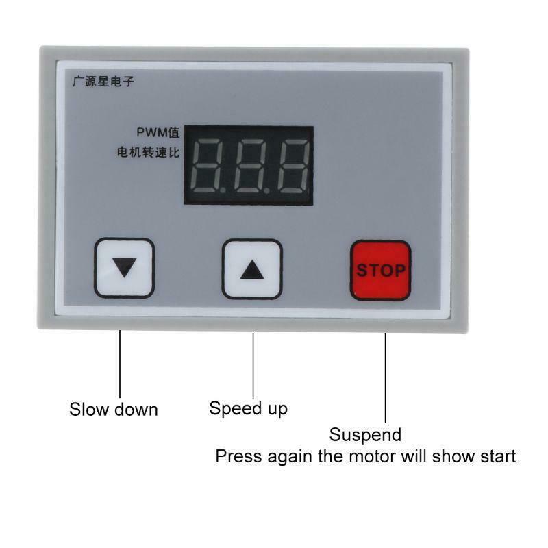 Digital Display 0~100% adjustable DC 12V 24V 5A 120W PWM Motor Speed Controller