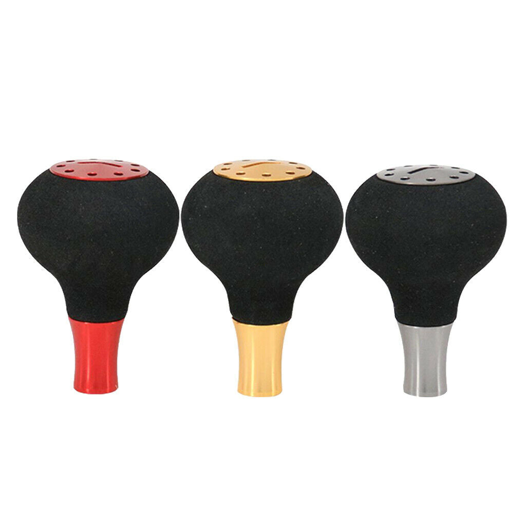 3 Packs EVA Fishing Reel Handle Knob Corrosion Resistant for S / D Reels
