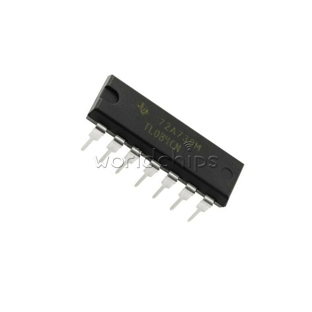 10Pcs TL084CN TL084 DIP-14 Quad JFET-Input Op Amp IC NEW