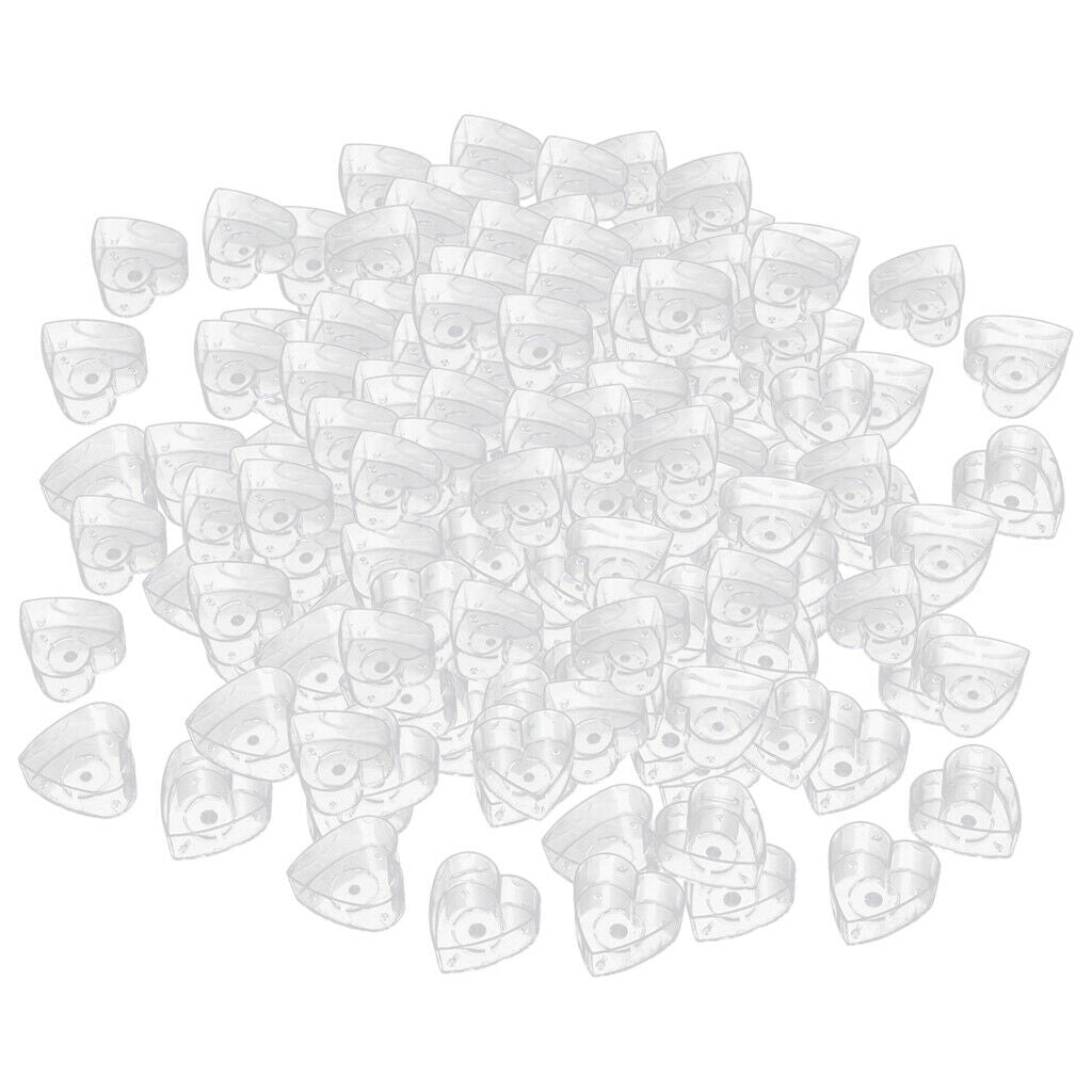 200x Transparent Heart Shape Tea Light Cups Wax Container DIY Crafts Mold