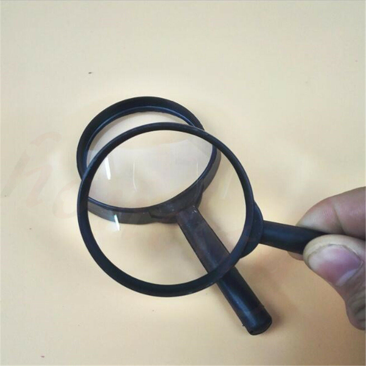 2Pcs Magnifier 60mm Handheld 5X Magnifying Glass Handheld Low Vision Reading