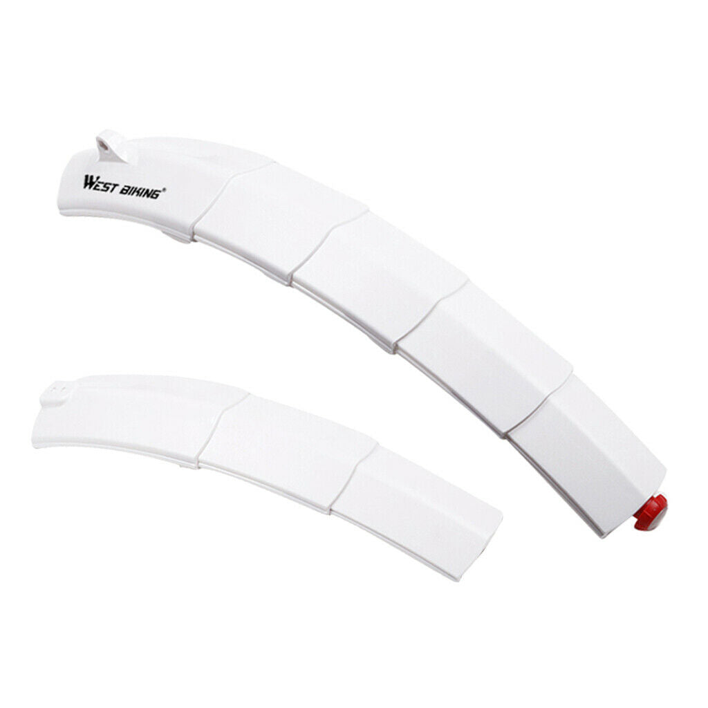 Foldable Bicycle Bike Mudguard Adjustable Front Rear Mud Guard White