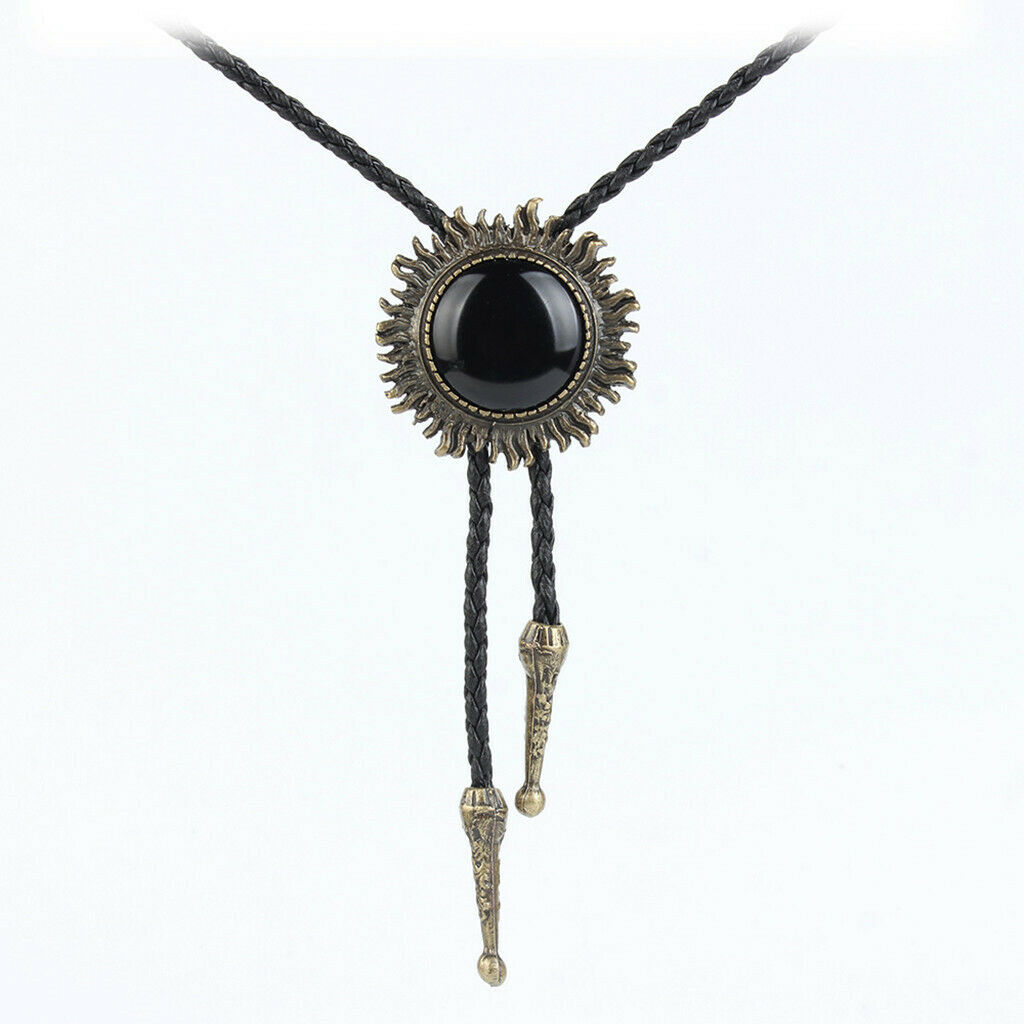 Men's Bolo Tie Necklace with Western Rodeo Cowboy Bolo Tie Pendant