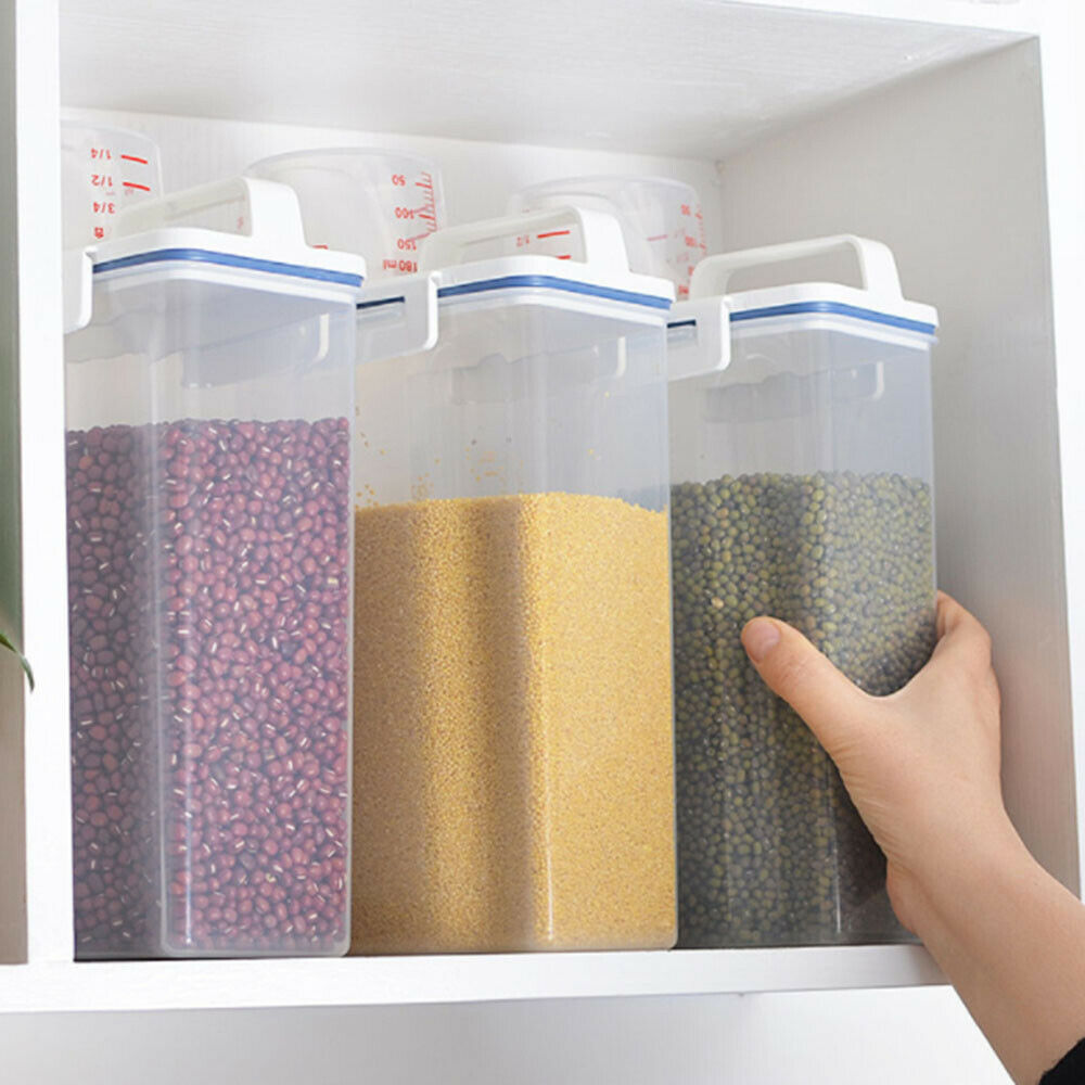 Portable Storage Box For Cereals and Oatmeal Storage Tank with Measuring Cup