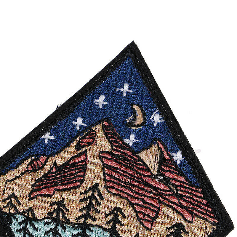 camp life embroidered patch outdoor camping badge applique sew on patch.l8