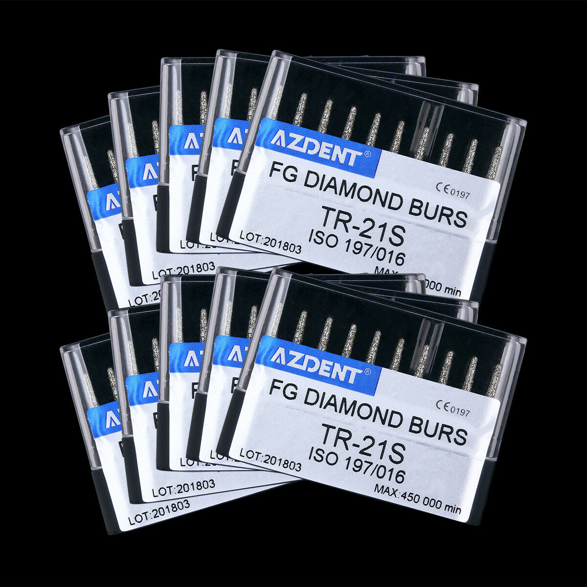 20 Boxes Dental Diamond FG Burs TR--21S Cavity Preparation Kit 10pcs/Pack New