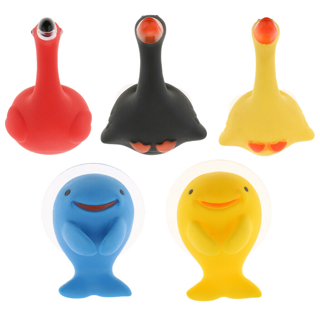 Cute Cartoon Animal Shape Toothbrush Holder Towel Rail Hooks Red Flamingo