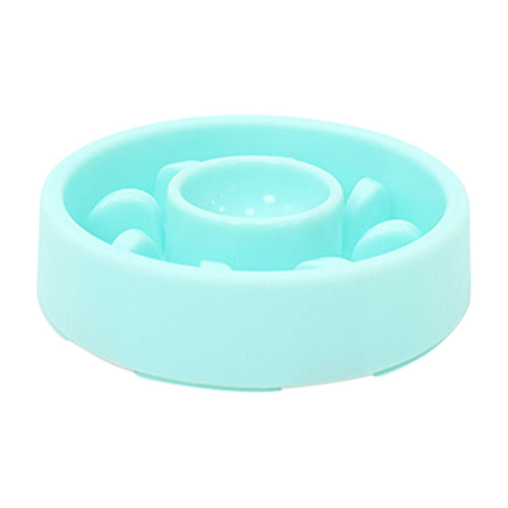 2x Dog Slow Feeder Dog Cat Anti-Gulping Food Bowls Preventing Choking Green