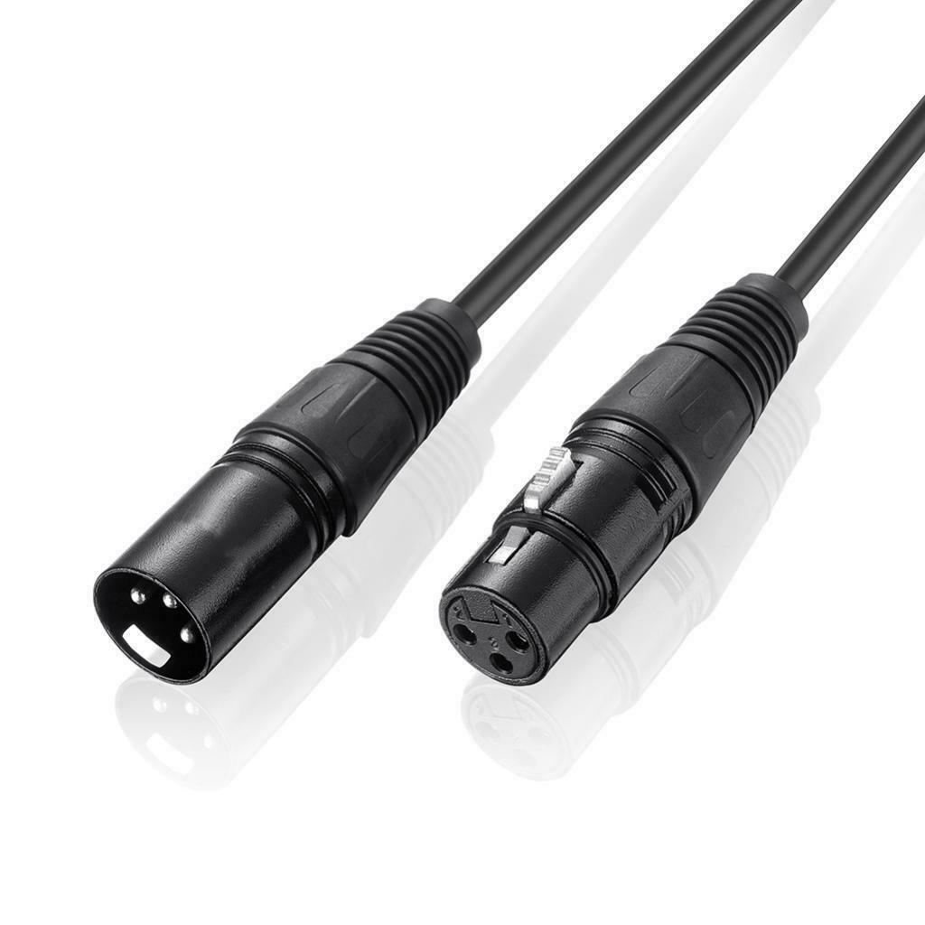 5xXLR Microphone Cable 3-Pin XLR Male to Female Cable Mic Cords Patch Cables
