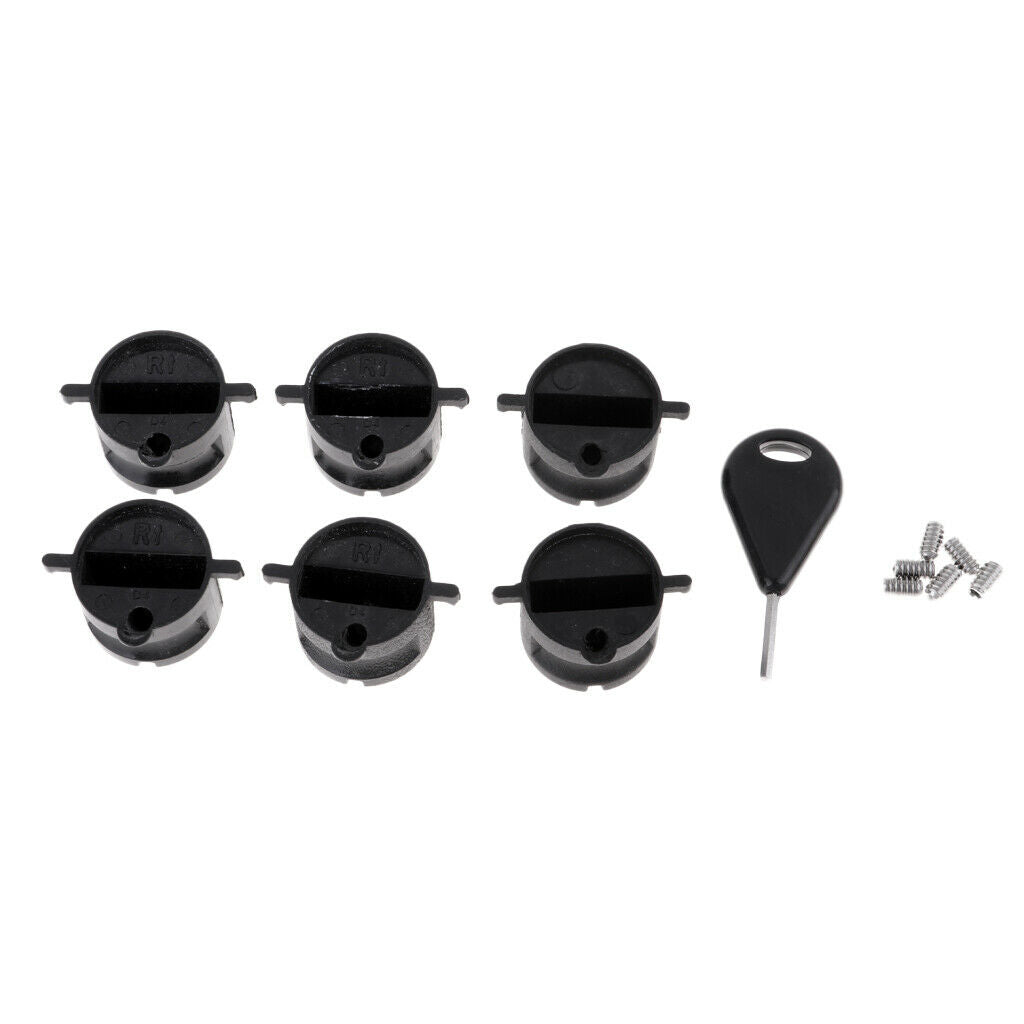 6Pc Surf   Plug with Grub Screws For  Surfboard Fin Box with a Fin Key