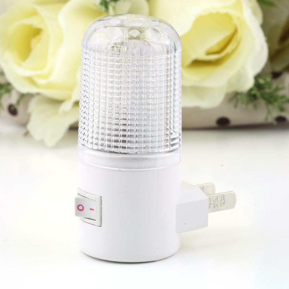 3W Plug Night Light Bedside Lamp Wall Mounted 4-LED Bedroom Lighting Bright Bulb