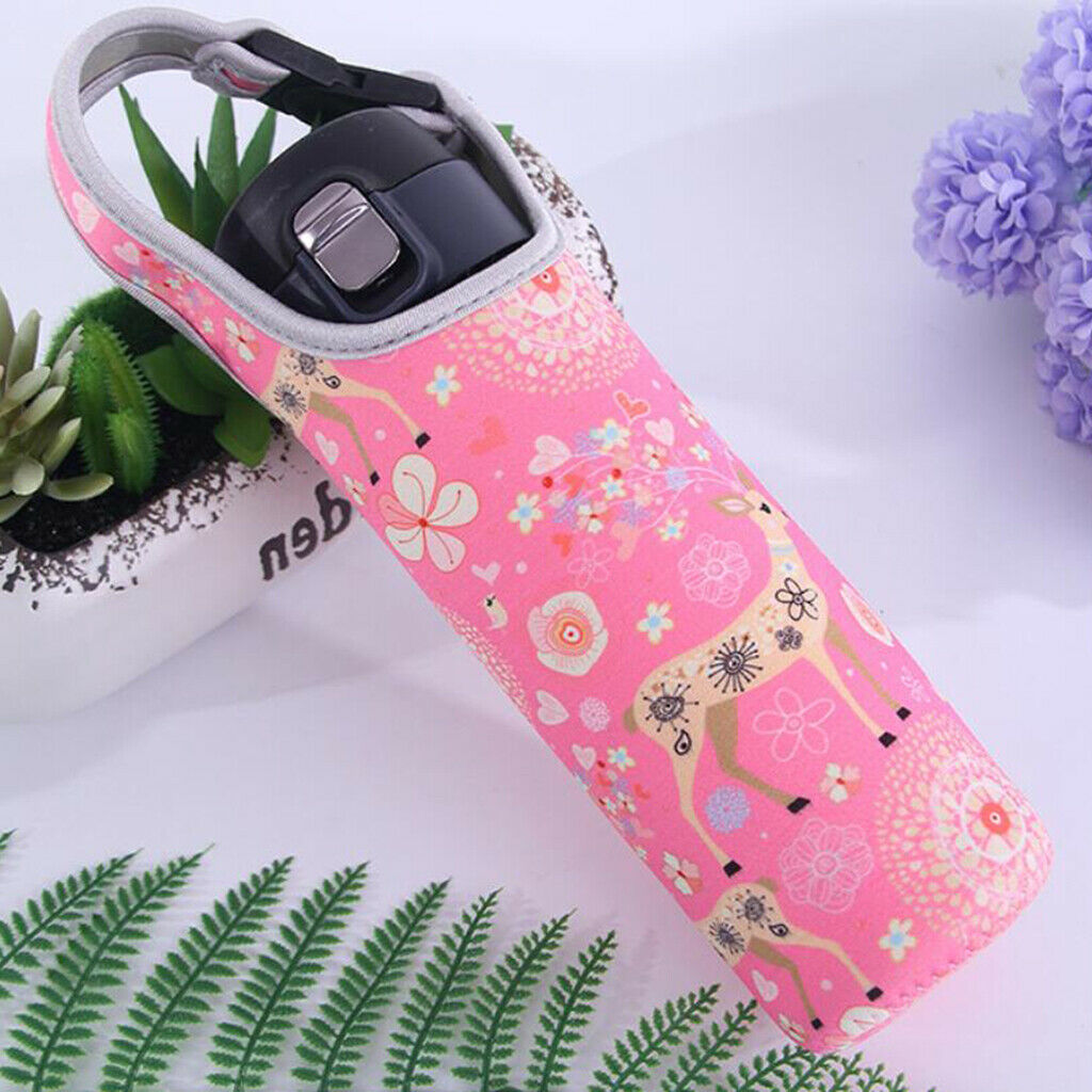 Set of 2, Students Multicolor Vacuum Bottle Insulated Tumbler Cups Holder