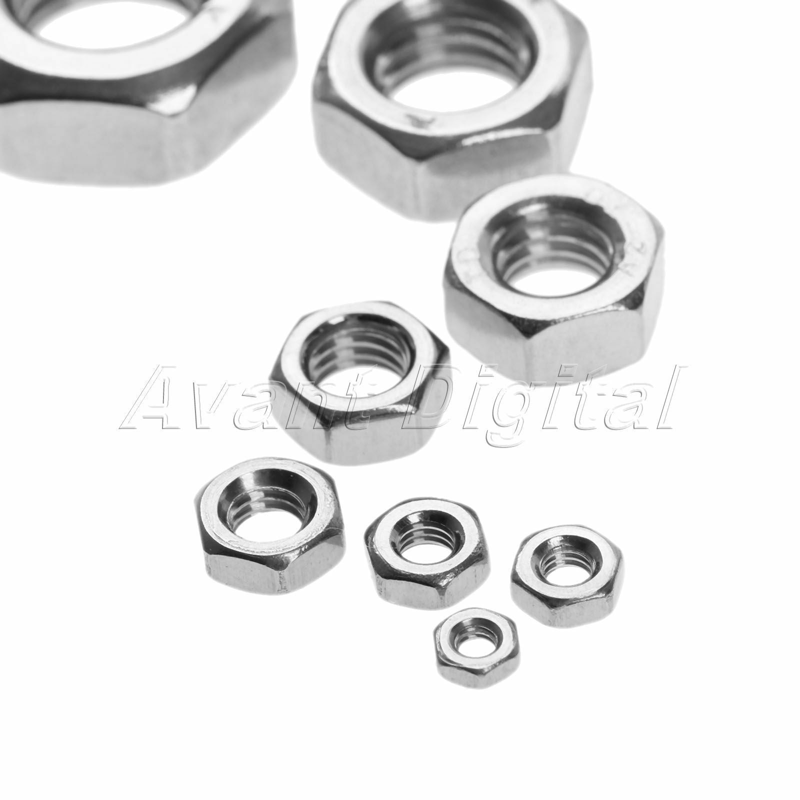 Brand New Hex Nut Assortment Stainless Steel M2 M2.5 M3 M4 M5 M6 Pack of 150Pcs