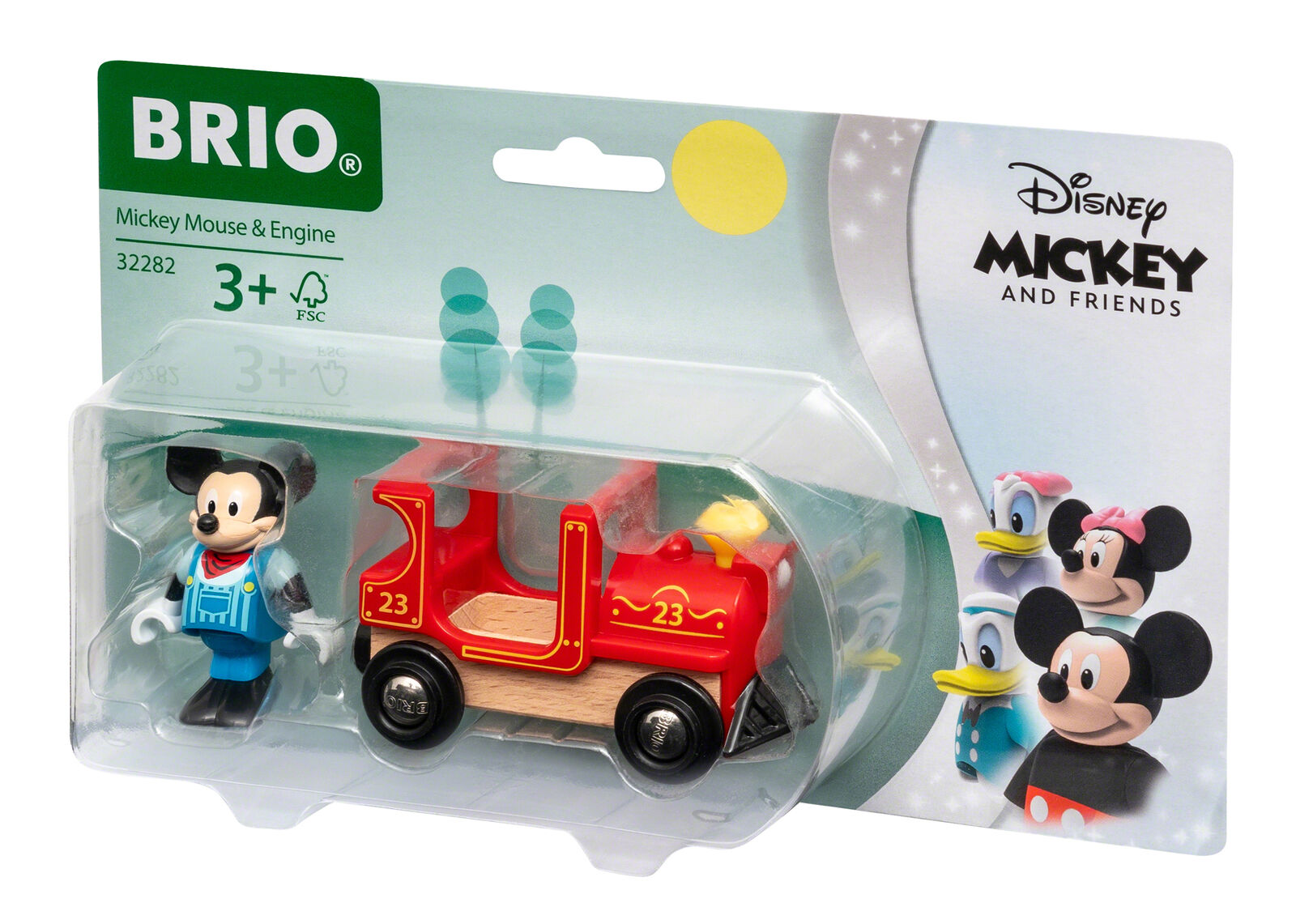 32282 BRIO Disney Mickey Mouse & Engine Set Wooden Train Track Age 3 Years+