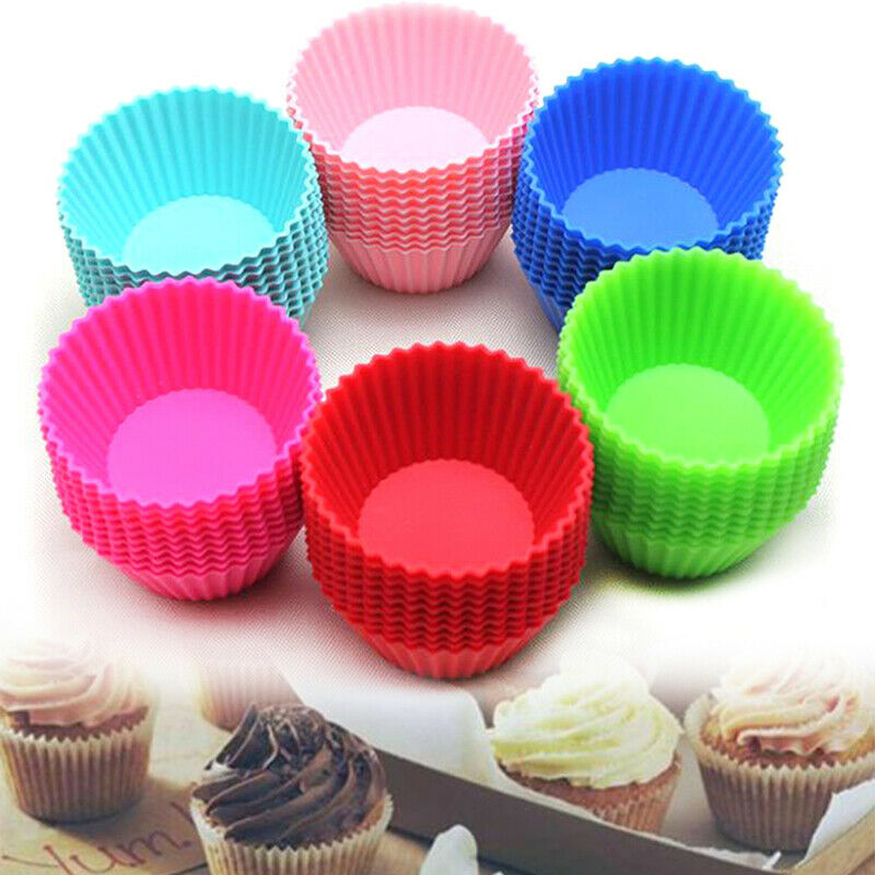 Random Mixed Color Silicone Cake Cupcake Tool Bakeware Baking Molds Cup C.l8