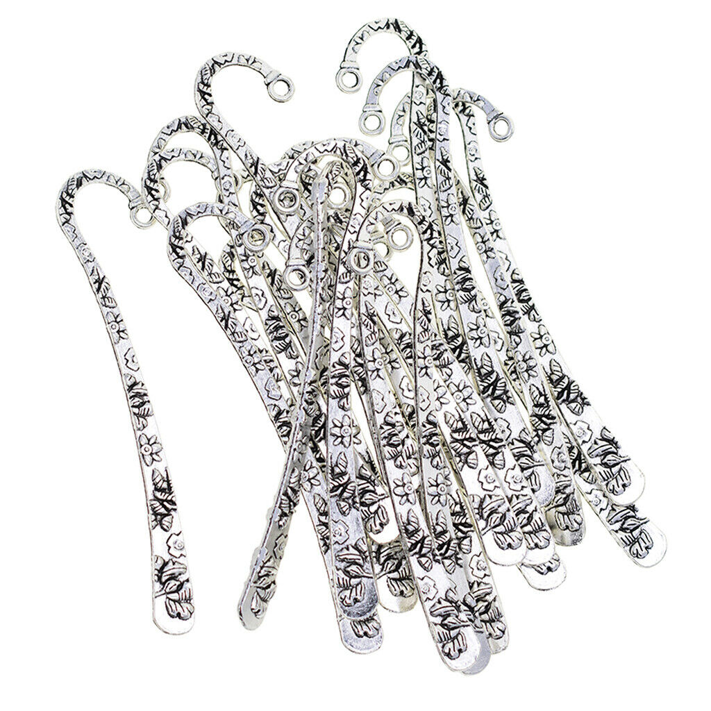 20pc Retro Beading Metal Bookmark Book Marker Stationery Label Jewelry Craft