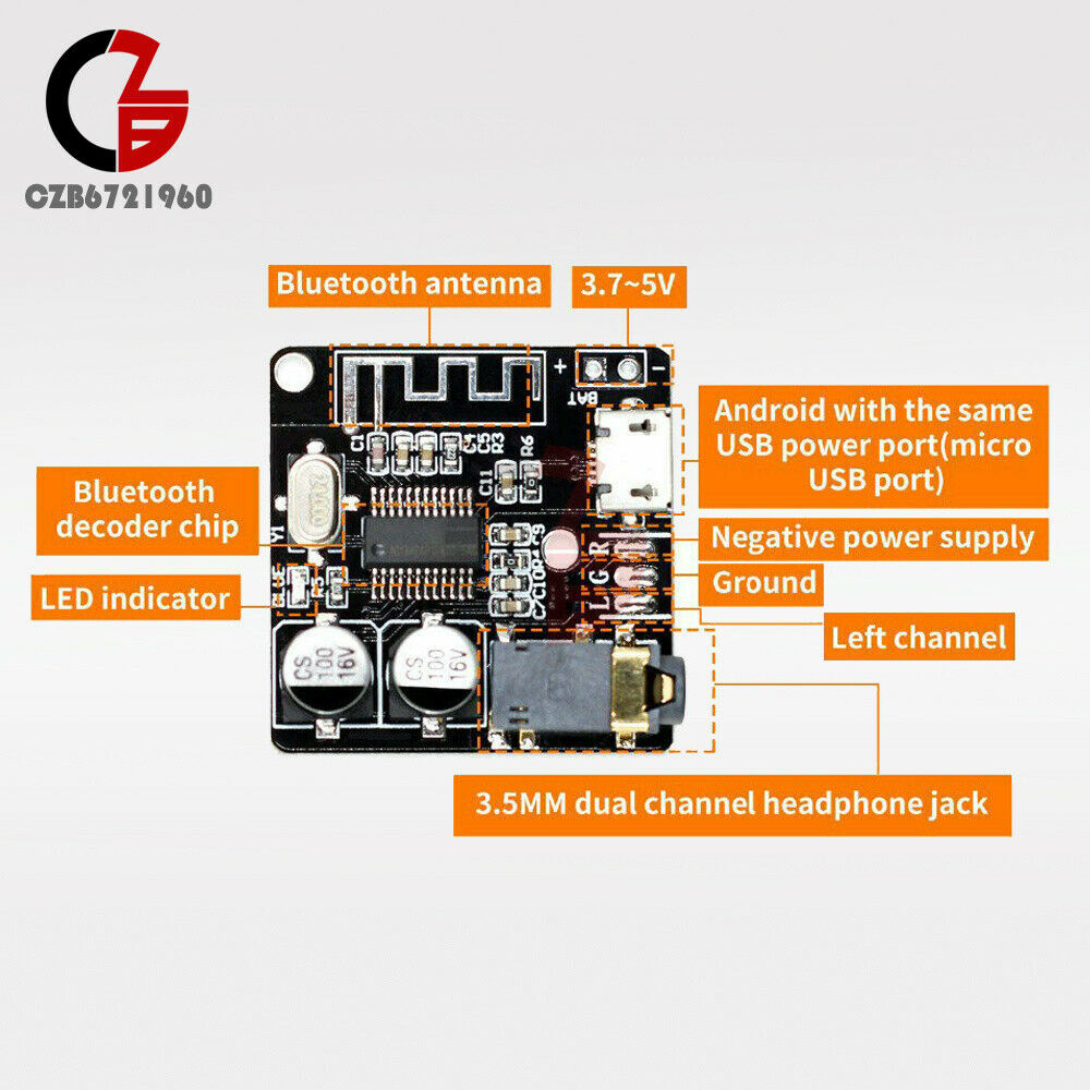 VHM-314 Bluetooth 5.0 MP3 Lossless Amplifier Receiver Board Decoder Module