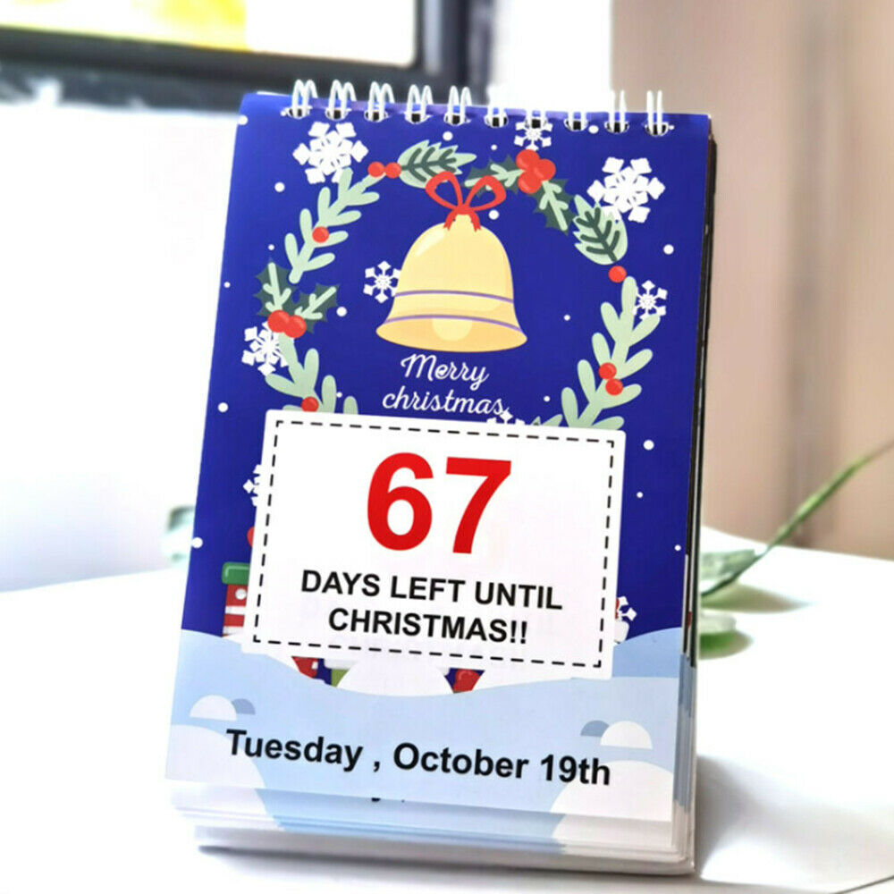 100 Days Christmas Countdown Desk Calendar 2021 Calendar Home Office Decorations
