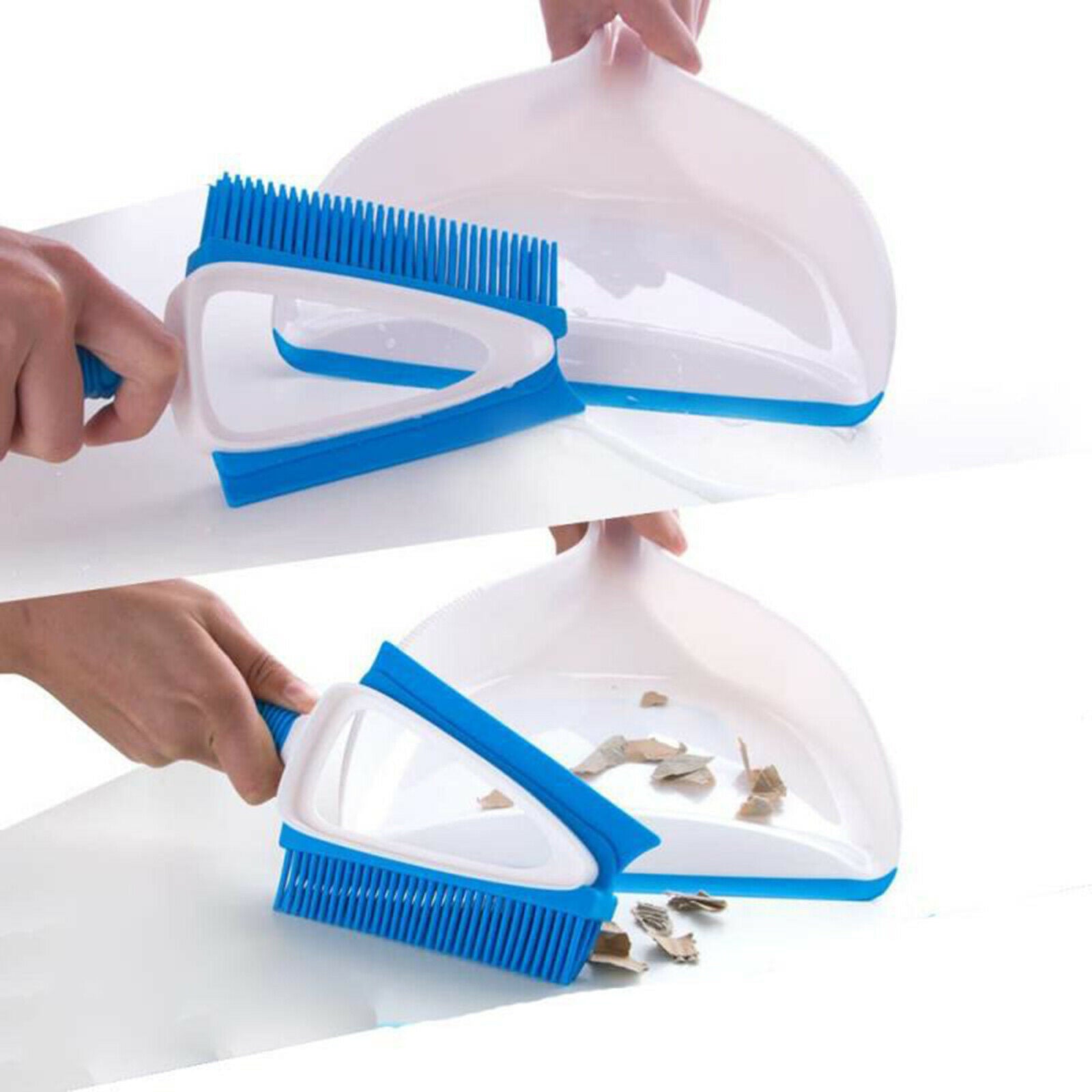 Mini Broom and Dustpan Set Dust Pan with Brush Couch Carpet Clothes Scraper