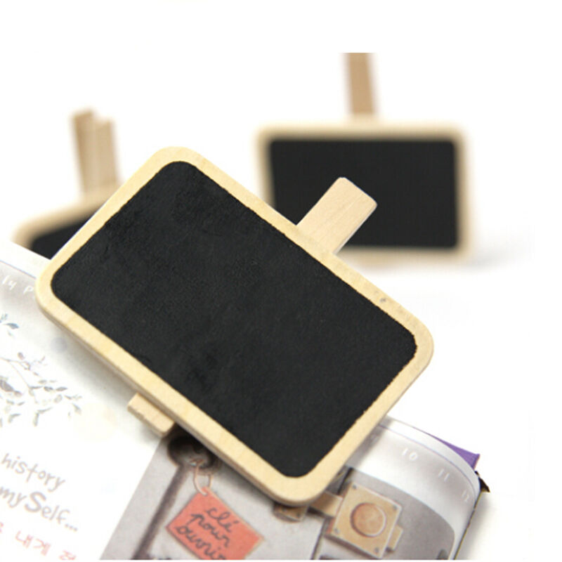 Standing Wooden Photo Holder Card Paper Note Memo Clip Desk Decor.l8