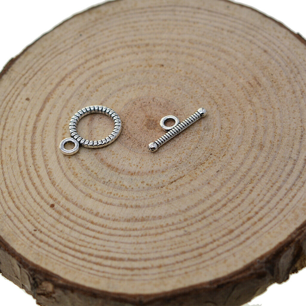100x Patterned OT Toggle Clasps Jewelry Making Accessory Necklace Connector
