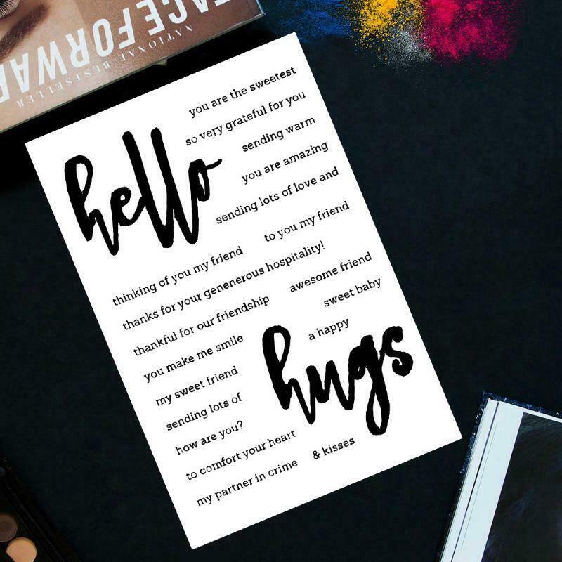 Friendship DIY Silicone Clear Stamp Cling Seal Scrapbook Embossing Album Decor