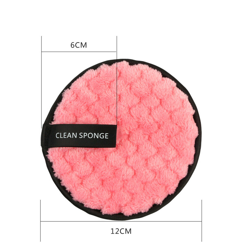 2 Ways Face Wash Puff Facial Cleaning Pad w/ Hang String,(4 Pack)Micro Fibre