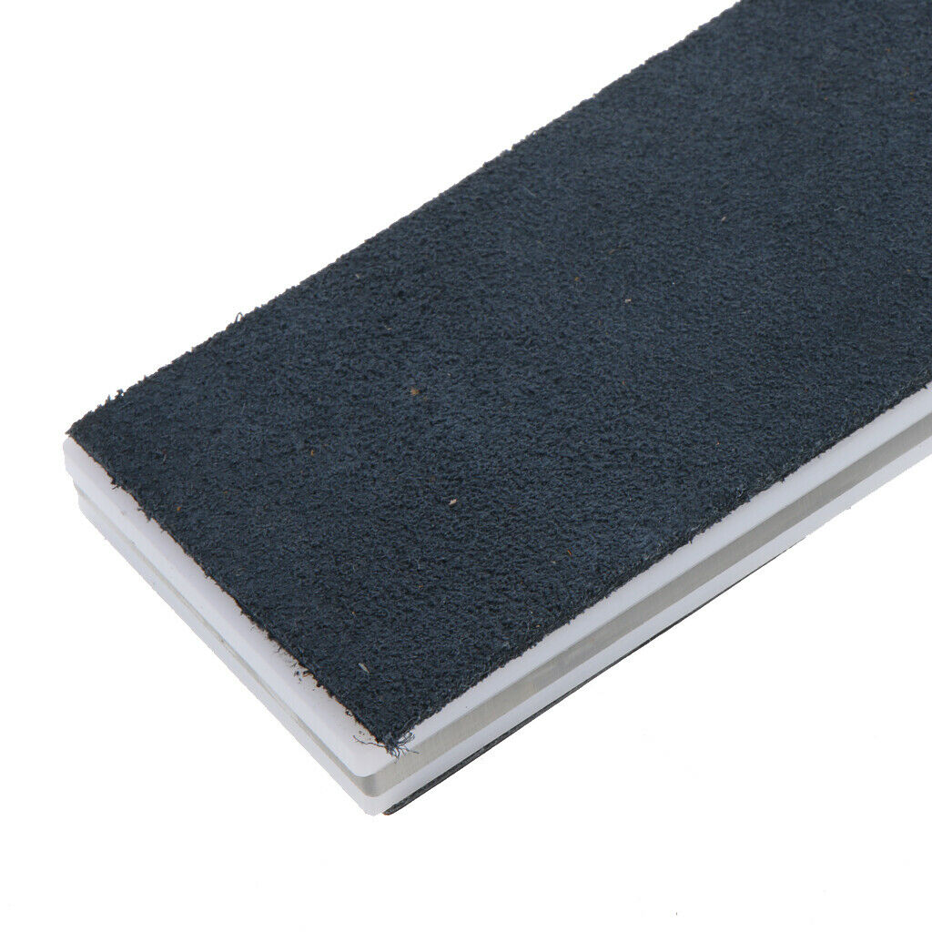 Acrylic Handle Leather Sharpening Strop Coarse 2 Sides For Razor Dark Blue