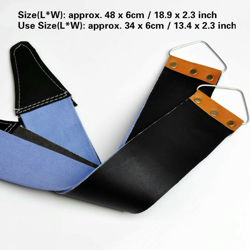 1Pc Canvas PU Leather Sharpening Strop Shaving Razor Accessory Barber Strap Tool