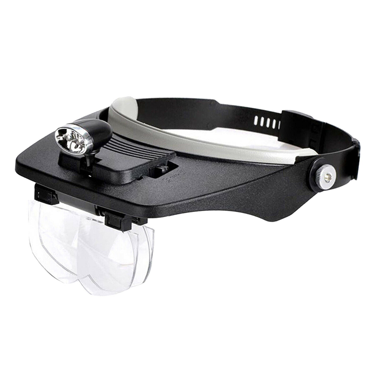Head Band Magnifier w/ LED Lamp Headset Magnifying Glasses Visor Handsfree