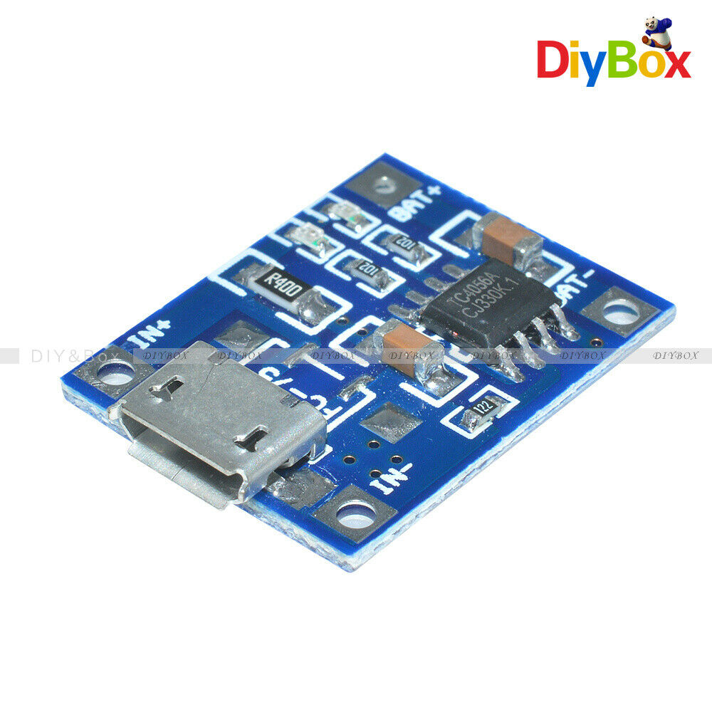 [5PCS] Micro 5V 1A USB 18650 Lithium Battery Charger Board TP4056 Power Module