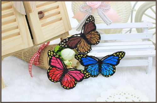 10 Embroidery Butterfly Sew On Patch Badge Embroidered Fabric Applique DIY