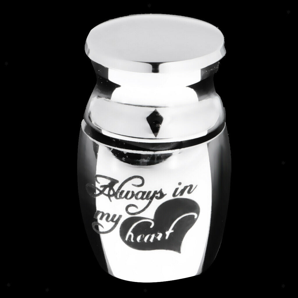 2Pcs Mini Cremation Urn Pet Ash Holder Jar Memorial Charms Jewelry Waterproof
