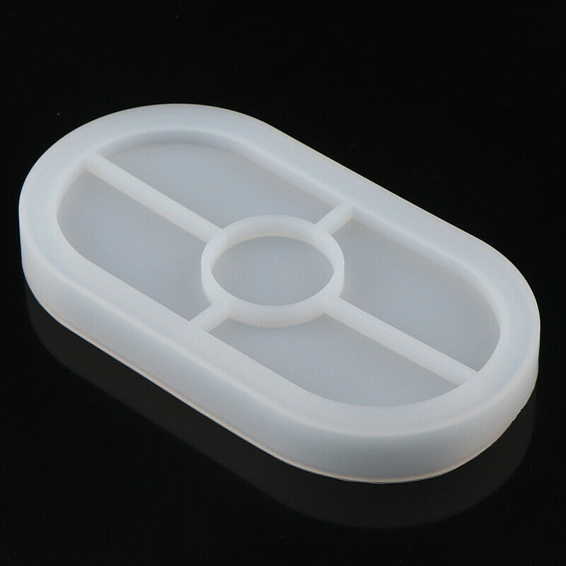Concrete Oval Mold Ashtray Coaster Square Flexible Silicone Tray Mold EpoxyB Lt