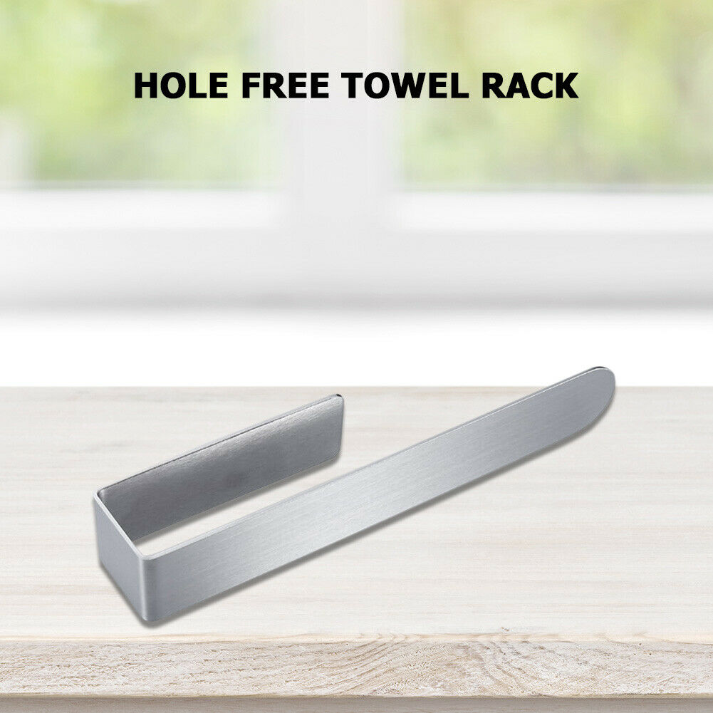 Wall-mounted Towel Rack Anti-rust Stainless Steel Shelf Bath Hanging Holder @