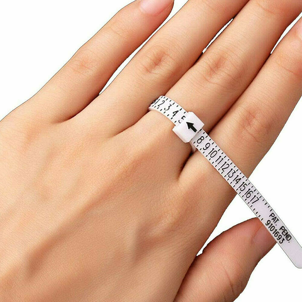 1x finger Sizer Measure Tool Gauge Plastic Size Finder Reuseable standard ruler