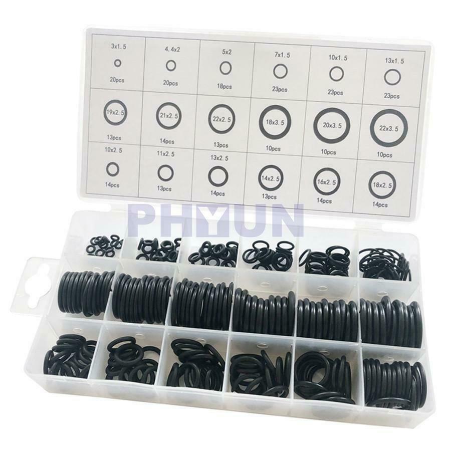 279pcs Mixed Black Rubber O-Ring Seal Gasket Kit For Car Pump Bearing Universal