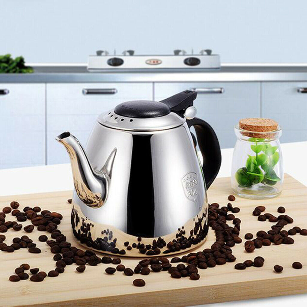 New Stainless Steel Teapot Coffee Pot Water Kettle 1.2L Catering Restaurant