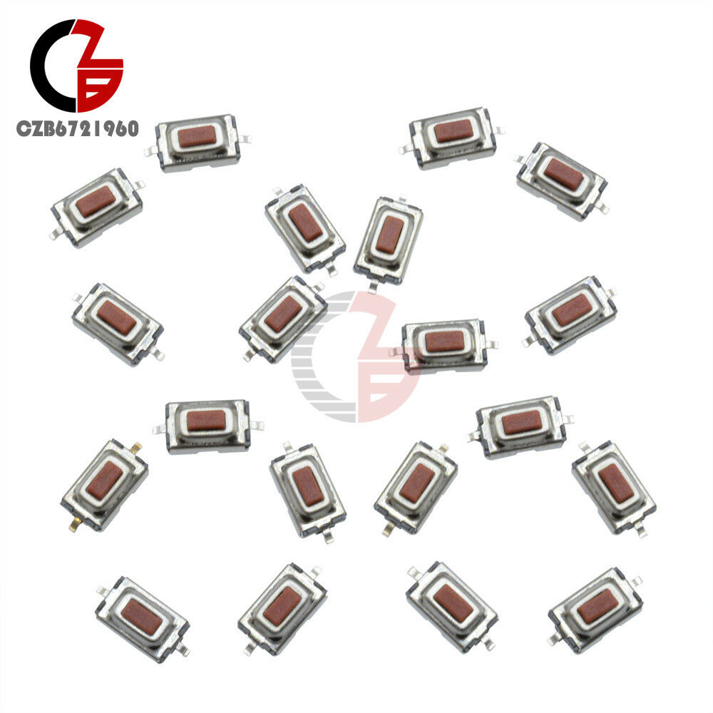 20pcs 3x6x2.5mm Tactile Push Button Switch Tact Switch Micro Switch 2 Pin SMD CZ